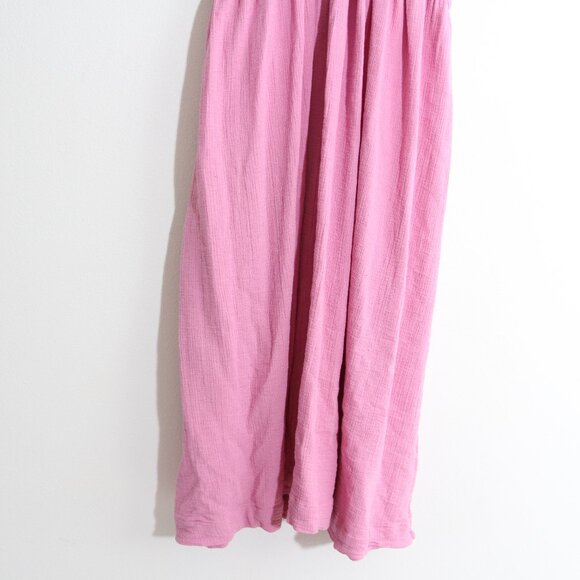 Hatch Maternity The Carolina Dress Orchid Pink Tie Waist Gauze Cotton Midi XL - Picture 6 of 14